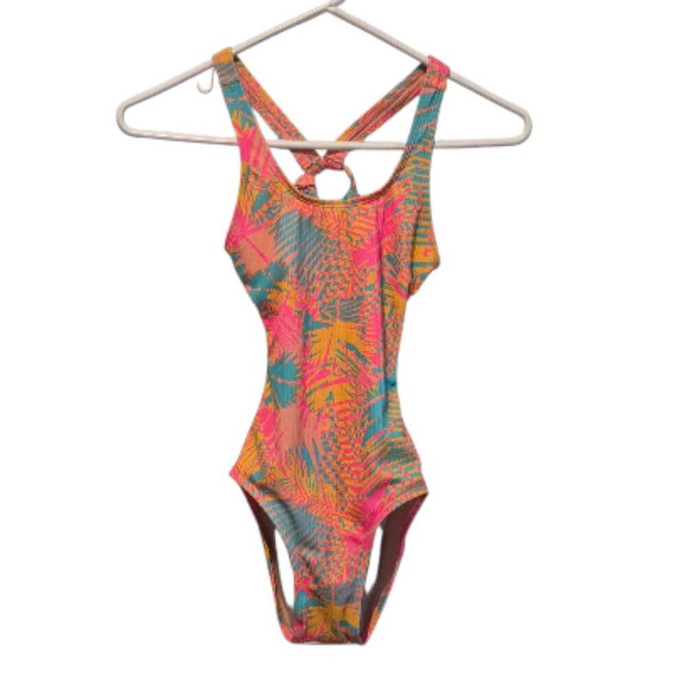 Art Class Girls' Tropical Swimsuit Size UPF 50+ Small (6/7)
